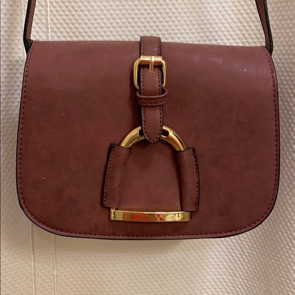 Handbags - Burgundy purse with gold detail
